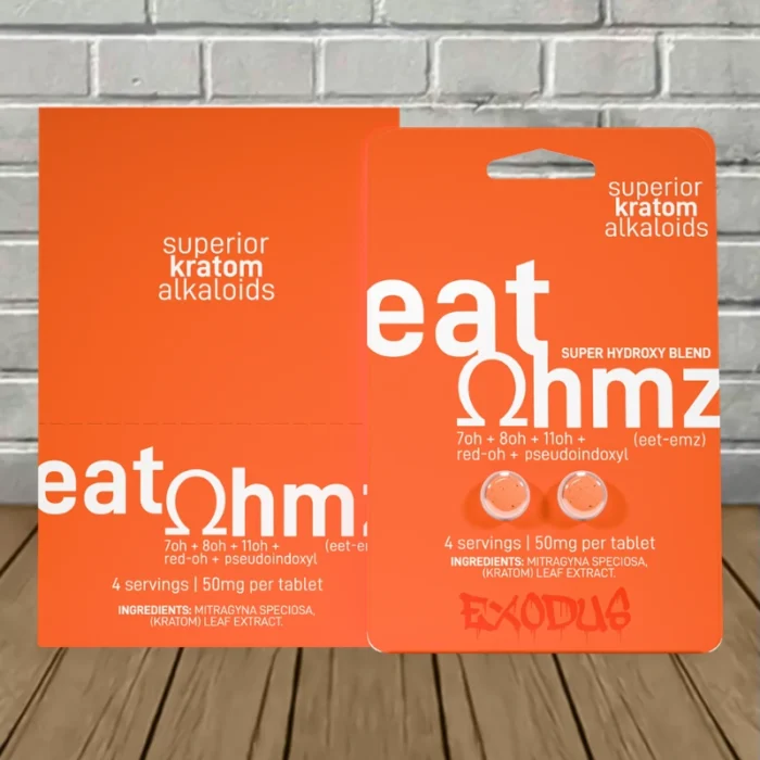 Eat Ohmz 7-Hydroxy Orange 50mg - 2ct x 20 = 40 Tablets BULK CASE Eat Ohmz 7-Hydroxy Orange 50mg - 2ct x 20 = 40 Tablets BULK CASE