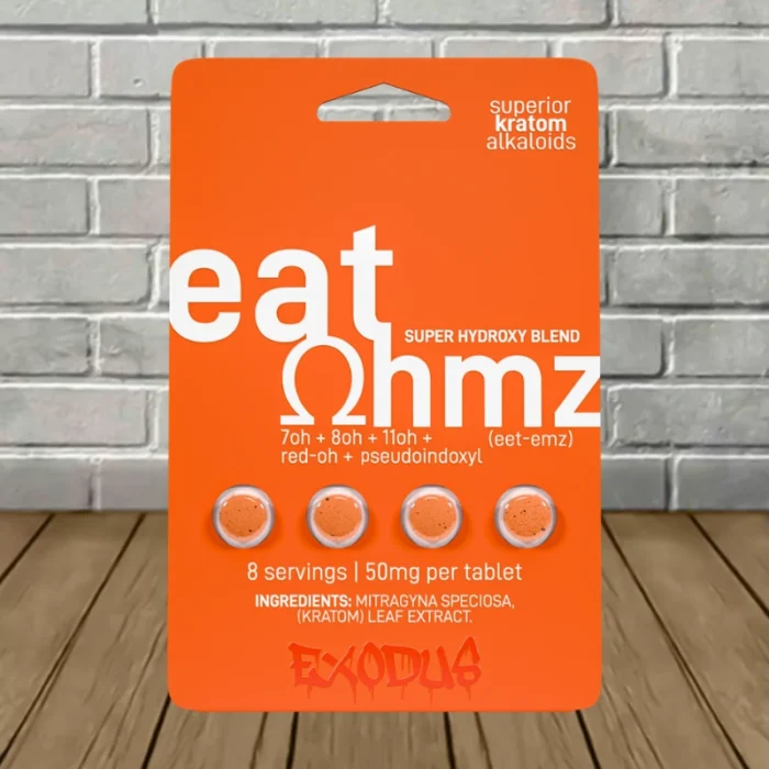 Eat Ohmz 7-Hydroxy Orange 50mg - 4ct Single Blister Pack Eat Ohmz 7-Hydroxy Orange 50mg - 4ct Single Blister Pack