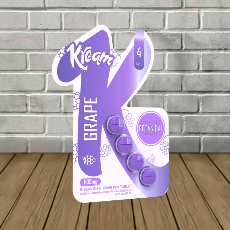 Kream NextGen Botanical Relief 800mg - Grape -- 4ct Blister Pack