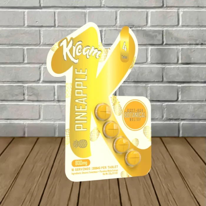 Kream NextGen Botanical Relief 800mg - Pineapple -- 4ct Blister Pack Kream NextGen Botanical Relief 800mg - Pineapple -- 4ct Blister Pack
