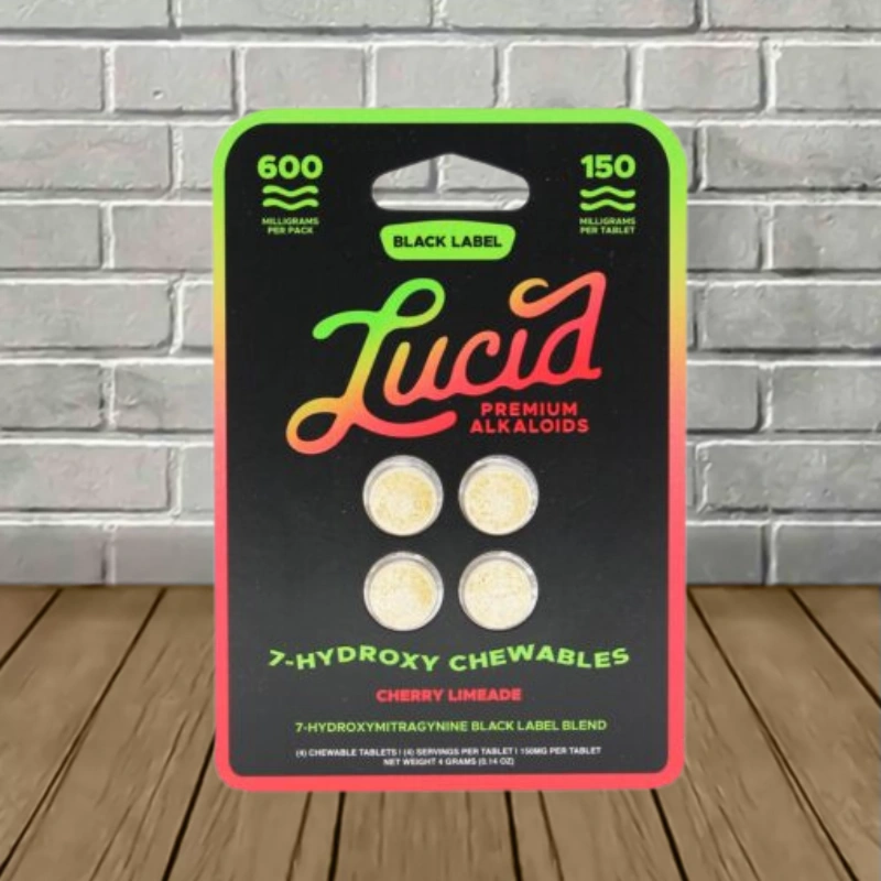 Lucid Black Label 7-Hydroxy Tablets 600mg - Cherry Limeade -- 4ct Blister Pack