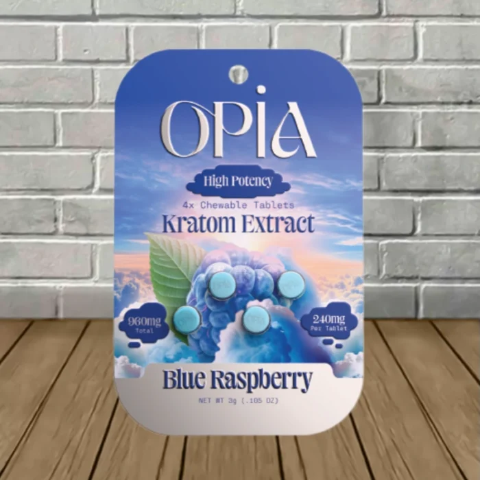 OPIA High Potency Kratom Extract Tablets 240mg - Blue Raspberry -- 4ct Blister Pack OPIA High Potency Kratom Extract Tablets 240mg - Blue Raspberry -- 4ct Blister Pack