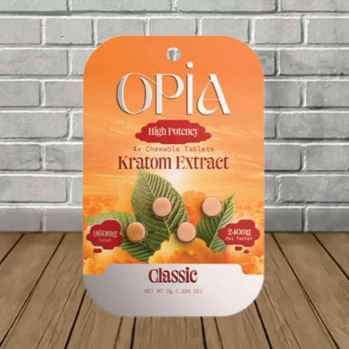 OPIA High Potency Kratom Extract Tablets 240mg - Classic -- 4ct Blister Pack OPIA High Potency Kratom Extract Tablets 240mg - Classic -- 4ct Blister Pack