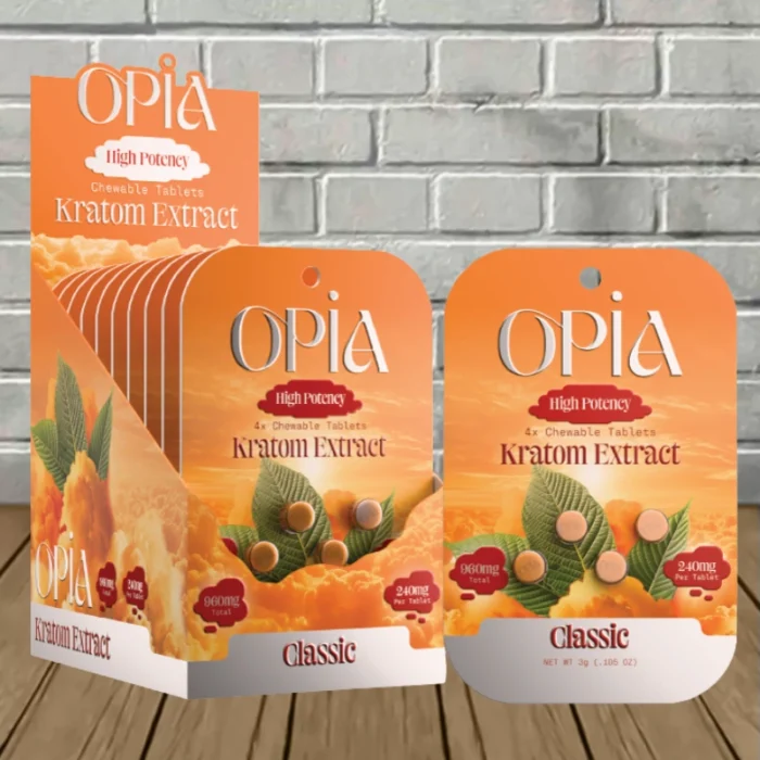 OPIA High Potency Kratom Extract Tablets 240mg - Classic -- 4ct x 10 = 40 Tablets BULK CASE OPIA High Potency Kratom Extract Tablets 240mg - Classic -- 4ct x 10 = 40 Tablets BULK CASE