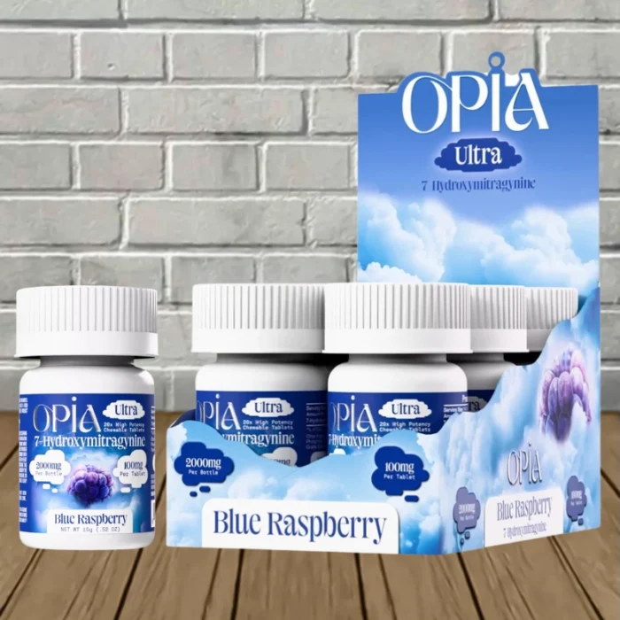 OPIA Ultra 7-OH High Potency Tablets 2000mg - Blue Raspberry -- 20ct x 6 = 120 Tablets BULK CASE OPIA Ultra 7-OH High Potency Tablets 2000mg - Blue Raspberry -- 20ct x 6 = 120 Tablets BULK CASE