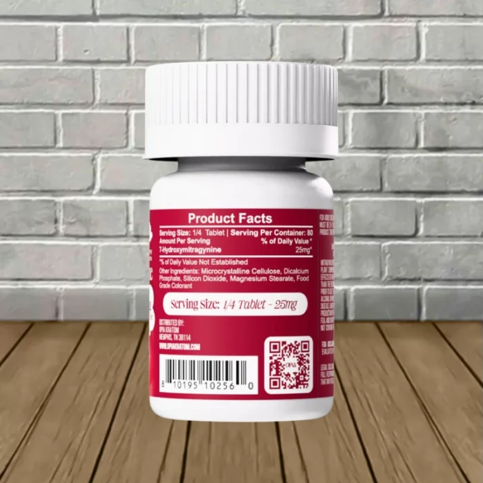 OPIA Ultra 7-OH High Potency Tablets 2000mg - Cherry Smash -- 20ct Single Bottle - back OPIA Ultra 7-OH High Potency Tablets 2000mg - Cherry Smash -- 20ct Single Bottle - back