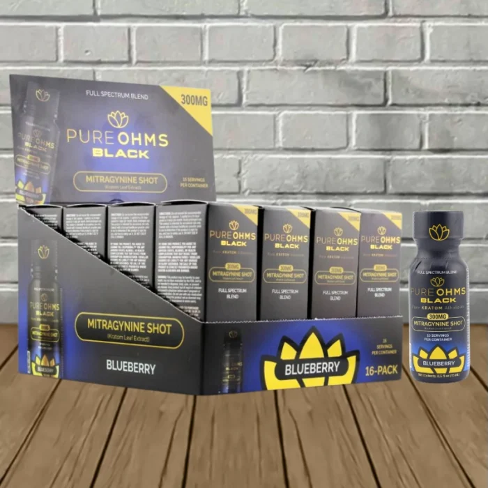Pure Ohms Black MIT Full Spectrum Blent 300mg - Blueberry -- 16ct BULK CASE Pure Ohms Black MIT Full Spectrum Blent 300mg - Blueberry -- 16ct BULK CASE