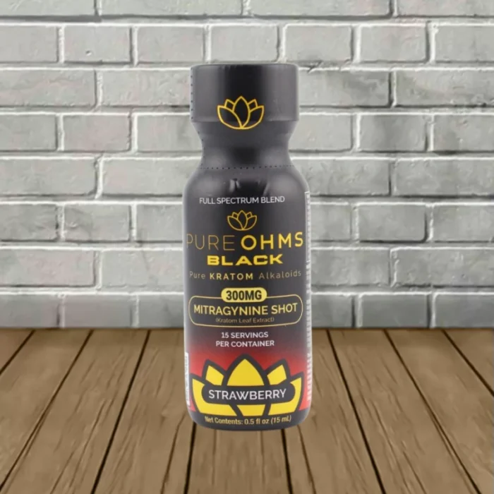 Pure Ohms Black MIT Full Spectrum Blent 300mg - Strawberry -- Single Shot Pure Ohms Black MIT Full Spectrum Blent 300mg - Strawberry -- Single Shot