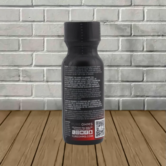 Pure Ohms Black MIT Full Spectrum Blent 300mg - Strawberry -- Single Shot - back Pure Ohms Black MIT Full Spectrum Blent 300mg - Strawberry -- Single Shot - back