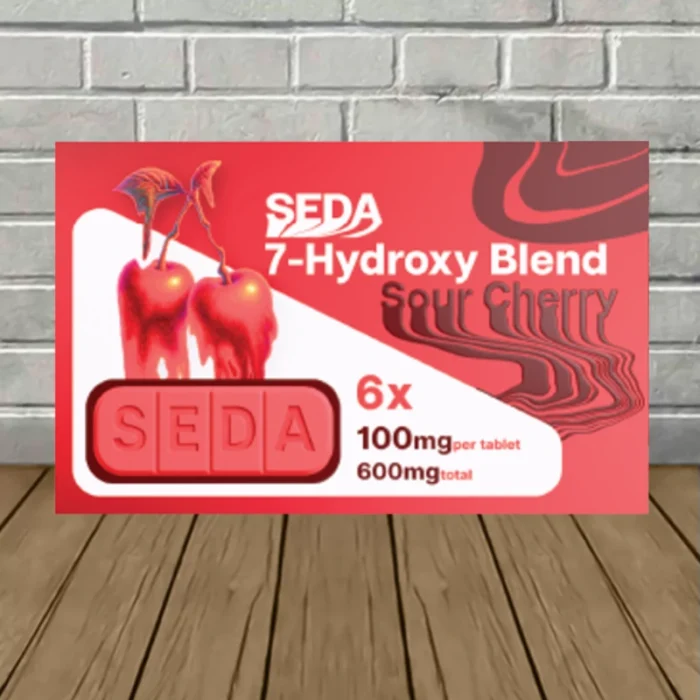 Seda 7-hydroxymitragynine Chewable Tablet 100mg - Sour Cherry -- 6ct Blister Pack Seda 7-hydroxymitragynine Chewable Tablet 100mg - Sour Cherry -- 6ct Blister Pack