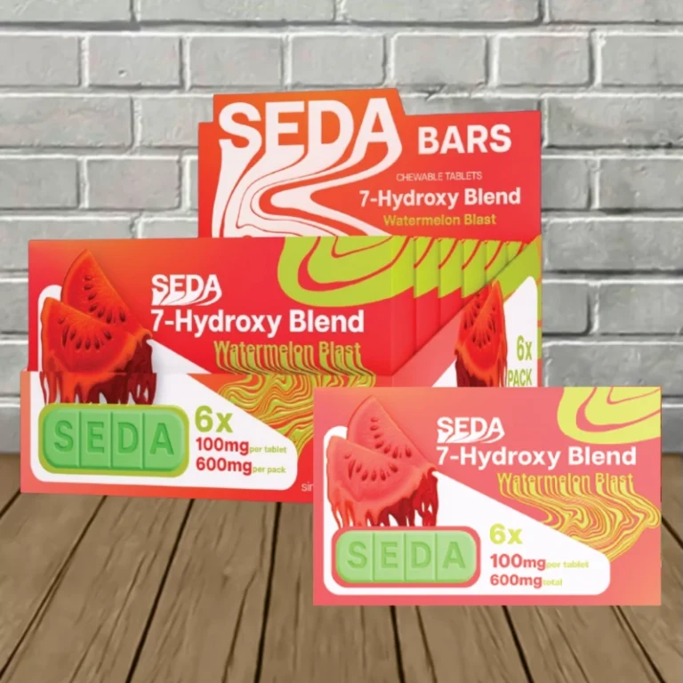 Seda 7-hydroxymitragynine Chewable Tablet 100mg - Watermelon -- 6ct X 6 = 36 Tablets BULK CASE