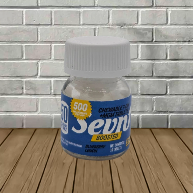 Sevn Boosted 7-Hydroxy + MGM Mega Tablets 500mg - Blueberry Lemon -- 10ct Single Jar