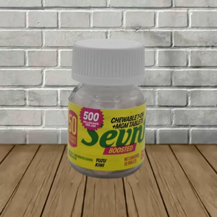 Sevn Boosted 7-Hydroxy + MGM Mega Tablets 500mg - Yuzu Kiwi -- 10ct Single Jar Sevn Boosted 7-Hydroxy + MGM Mega Tablets 500mg - Yuzu Kiwi -- 10ct Single Jar