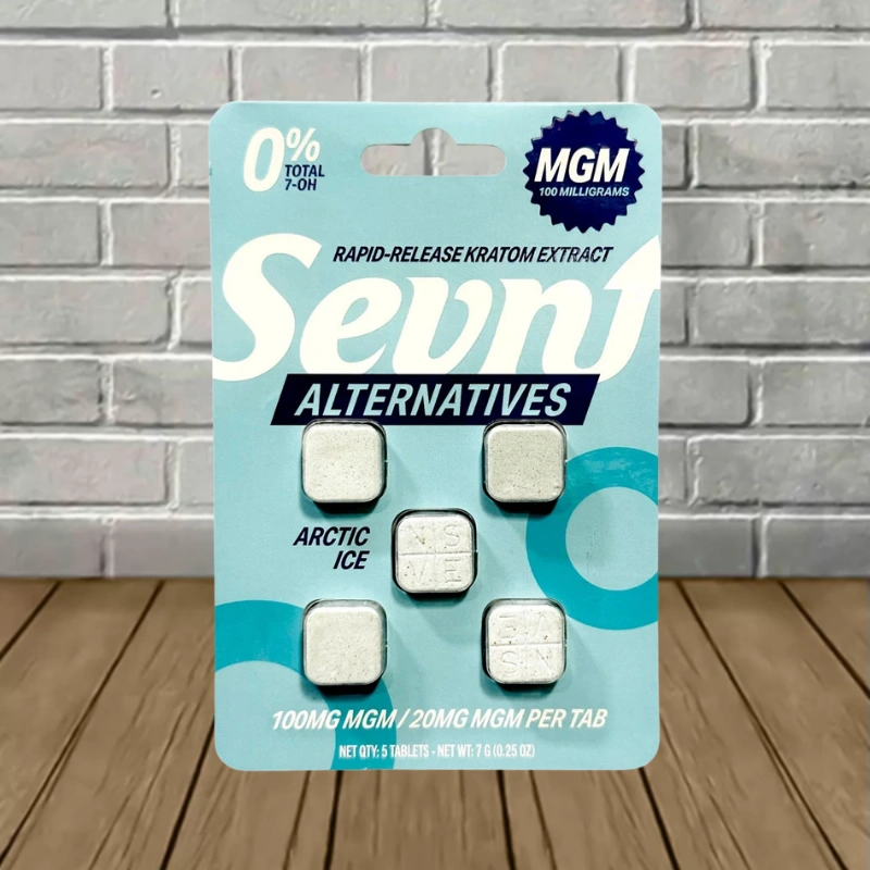 Sevn MGM Alternatives Rapid Release Kratom 20mg 5ct - Arctic Ice - 5ct Single Blister Pack