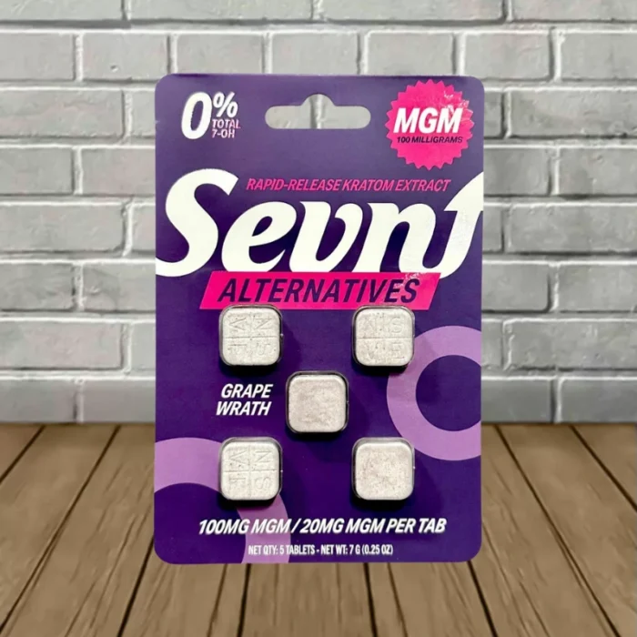 Sevn MGM Alternatives Rapid Release Kratom 20mg 5ct - Grape Wrath - 5ct Single Blister Pack Sevn MGM Alternatives Rapid Release Kratom 20mg 5ct - Grape Wrath - 5ct Single Blister Pack