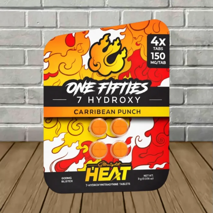 Straight Heat One Fifties 7-Hydroxy Tablets 600mg - Carribean Punch -- 4ct Blister Pack Straight Heat One Fifties 7-Hydroxy Tablets 600mg - Carribean Punch -- 4ct Blister Pack