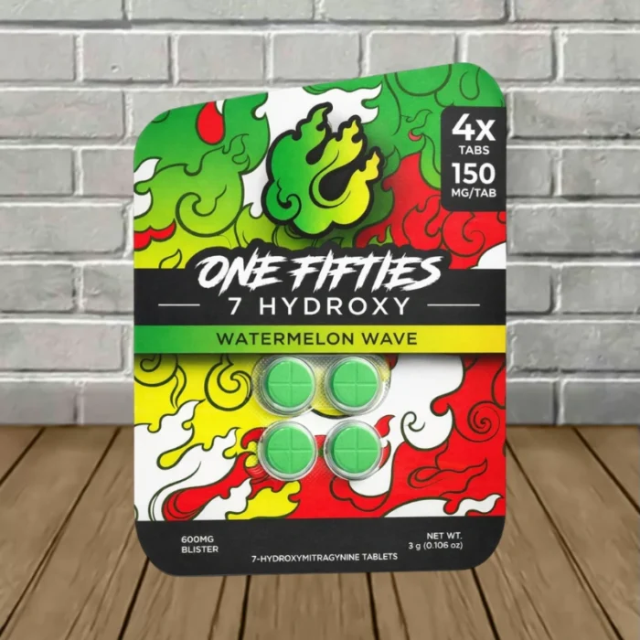 Straight Heat One Fifties 7-Hydroxy Tablets 600mg - Watermelon Wave -- 4ct Blister Pack Straight Heat One Fifties 7-Hydroxy Tablets 600mg - Watermelon Wave -- 4ct Blister Pack