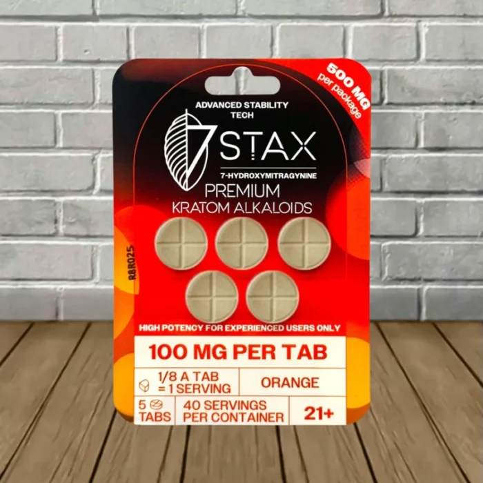 7Stax 7-Hydroxy Tablets 100mg - Orange -- 5ct Blister Pack 7Stax 7-Hydroxy Tablets 100mg - Orange -- 5ct Blister Pack