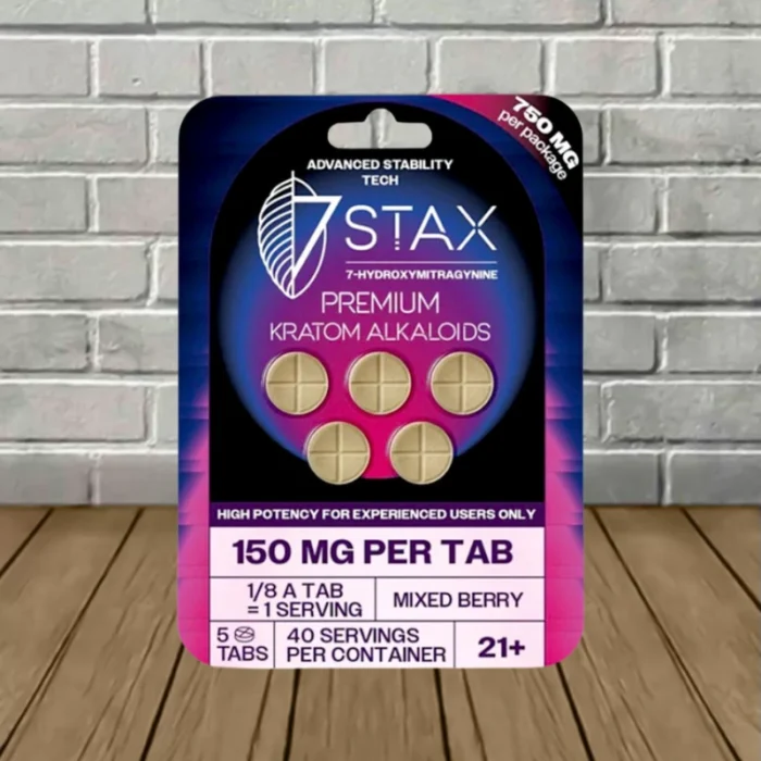 7Stax High-Potency 7-Hydroxy Premium Kratom 150mg - Mixed Berry -- 5ct Blister Pack 7Stax High-Potency 7-Hydroxy Premium Kratom 150mg - Mixed Berry -- 5ct Blister Pack
