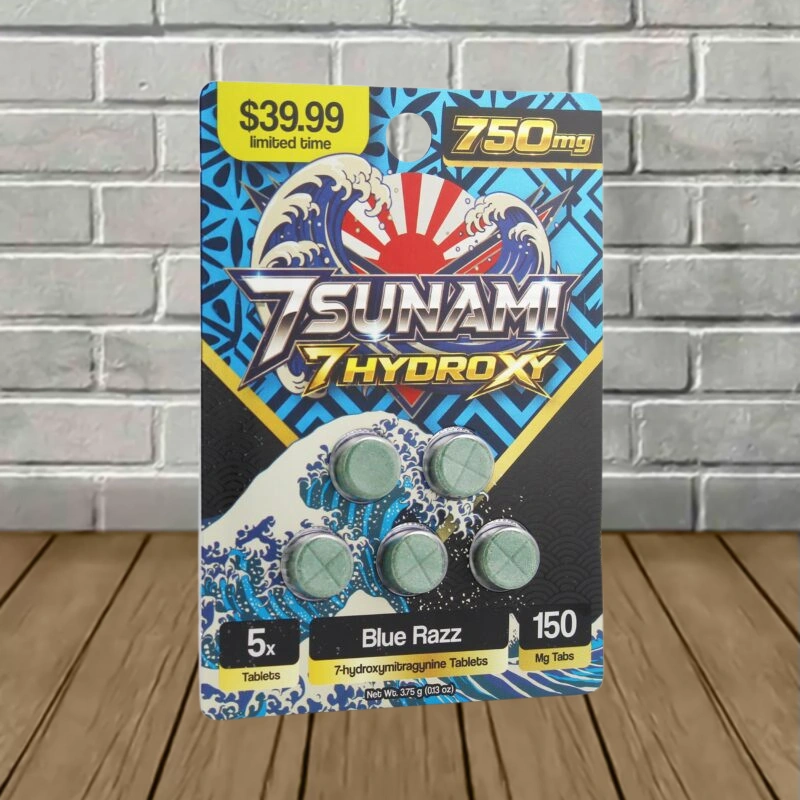 7Sunami 7-Hydroxy Tablets 750mg-Blue Razz -- 5ct Blister Pack