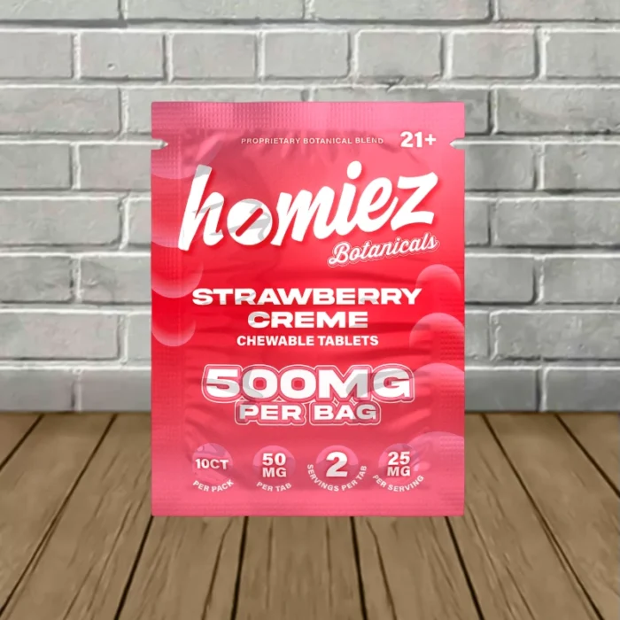 Homiez Proprietary Botanical Blend Tablets 500mg - Strawberry Creme -- 5ct Single Pack Homiez Proprietary Botanical Blend Tablets 500mg - Strawberry Creme -- 5ct Single Pack