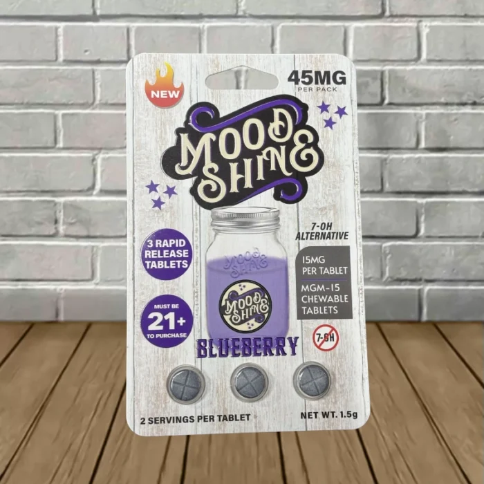 Mood Shine MGM-15 Rapid Release Tablets 45mg-Blueberry -- 4ct Blister Pack Mood Shine MGM-15 Rapid Release Tablets 45mg-Blueberry -- 4ct Blister Pack