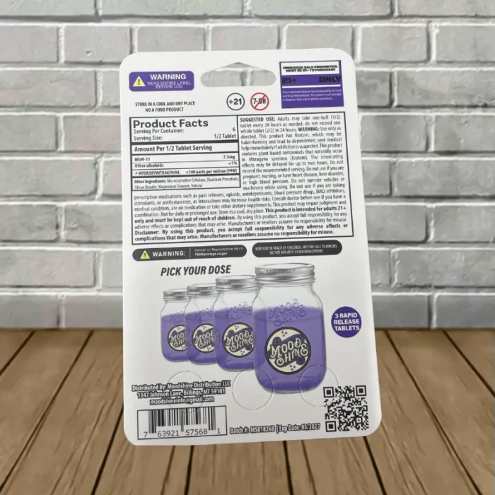 Mood Shine MGM-15 Rapid Release Tablets 45mg-Blueberry -- 4ct Blister Pack-back Mood Shine MGM-15 Rapid Release Tablets 45mg-Blueberry -- 4ct Blister Pack-back
