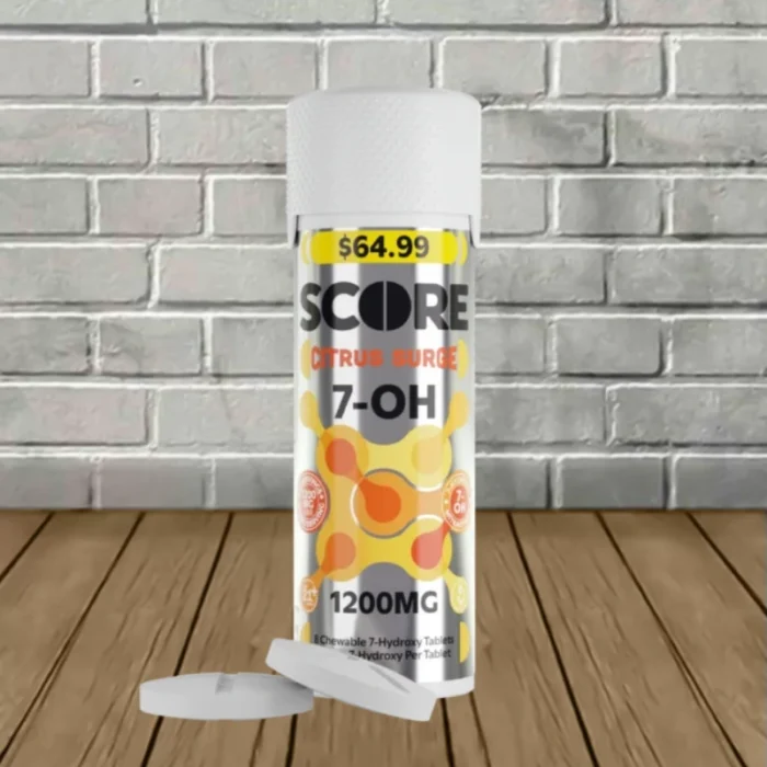 Score 7-Hydroxy Tablets 1200mg - Citrus Surge -- 8ct Single Bottle Score 7-Hydroxy Tablets 1200mg - Citrus Surge -- 8ct Single Bottle