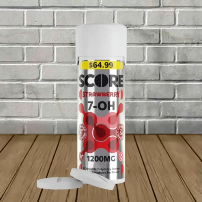 Score 7-Hydroxy Tablets 1200mg - Strawberry -- 8ct Single Bottle Score 7-Hydroxy Tablets 1200mg - Strawberry -- 8ct Single Bottle