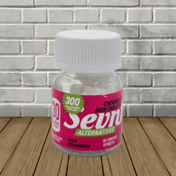 Sevn MGM Tablets 300mg - Sour Strawberry -- 10ct Single Jar Sevn MGM Tablets 300mg - Sour Strawberry -- 10ct Single Jar