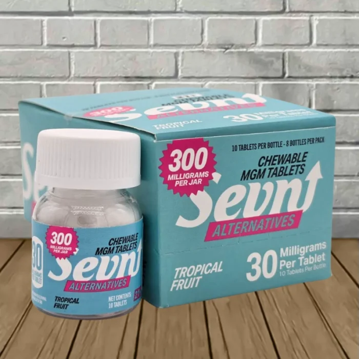 Sevn MGM Tablets 300mg - Tropical Fruit -- 10ct x 8 = 80 Tablets BULK CASE Sevn MGM Tablets 300mg - Tropical Fruit -- 10ct x 8 = 80 Tablets BULK CASE