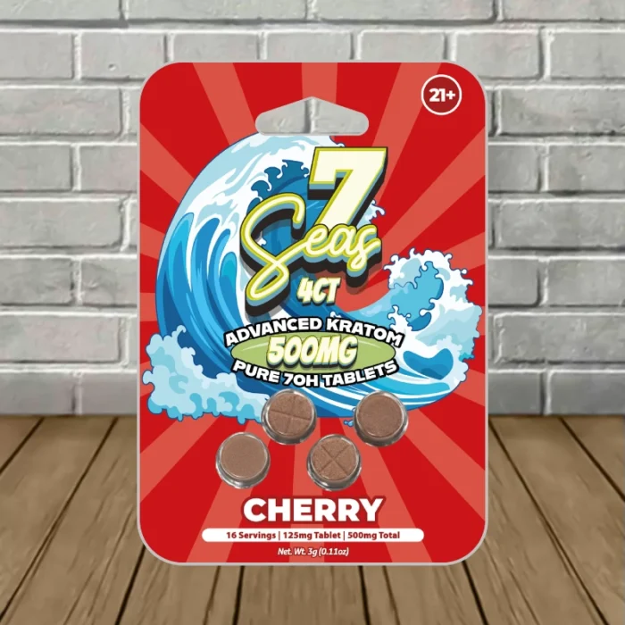 7Seas Pure 7-OH Tablets 500mg-Cherry -- 4ct Blister Pack 7Seas Pure 7-OH Tablets 500mg-Cherry -- 4ct Blister Pack