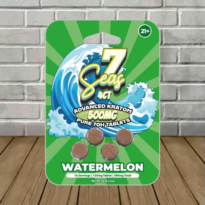 7Seas Pure 7-OH Tablets 500mg-Watermelon -- 4ct Blister Pack 7Seas Pure 7-OH Tablets 500mg-Watermelon -- 4ct Blister Pack