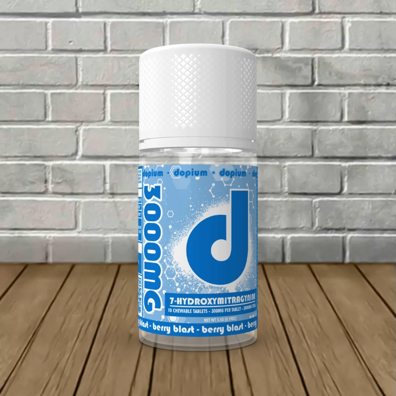 Dopium 7-Hydroxy Tablets 3000mg-Berry Blast -- 10ct Jar