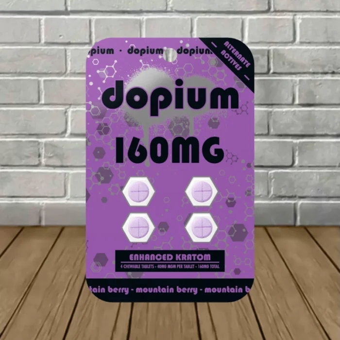 Dopium Enhanced MGM + MIT 160mg-Mountain Berry -- 4ct Blister Pack Dopium Enhanced MGM + MIT 160mg-Mountain Berry -- 4ct Blister Pack