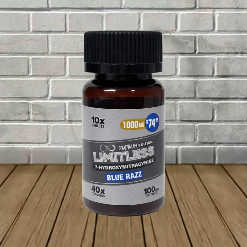 Limitless Platinum Edition 7-Hydroxy 1000mg-Blue Razz -- 10ct Jar