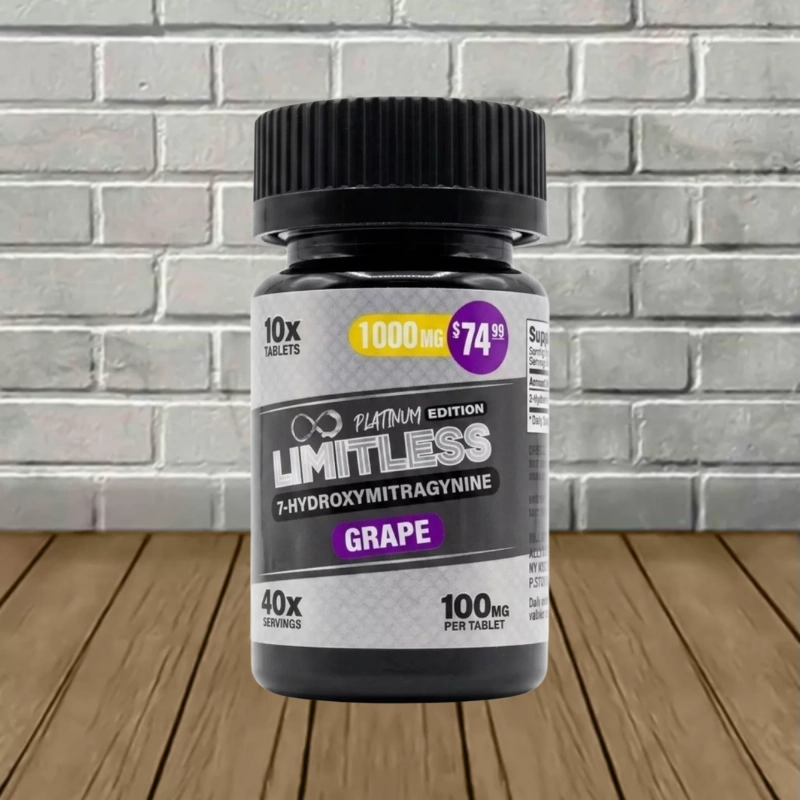Limitless Platinum Edition 7-Hydroxy 1000mg-Grape -- 10ct Jar