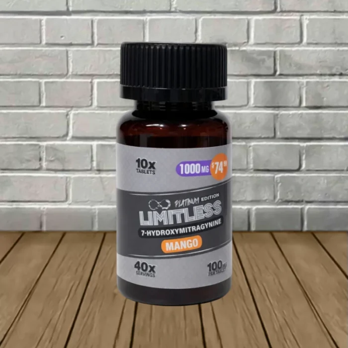 Limitless Platinum Edition 7-Hydroxy 1000mg-Mango -- 10ct Jar Limitless Platinum Edition 7-Hydroxy 1000mg-Mango -- 10ct Jar