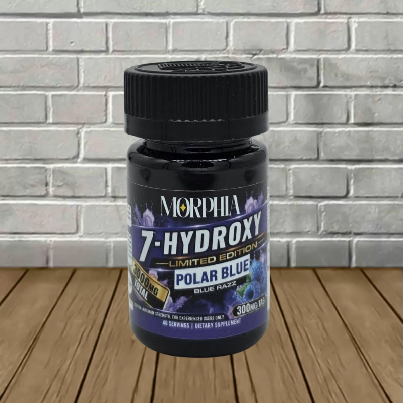 Morphia Limited Edition 7-Hydroxy Tablets 3000mg-Polar Blue -- Blue Razz -- 10ct Jar
