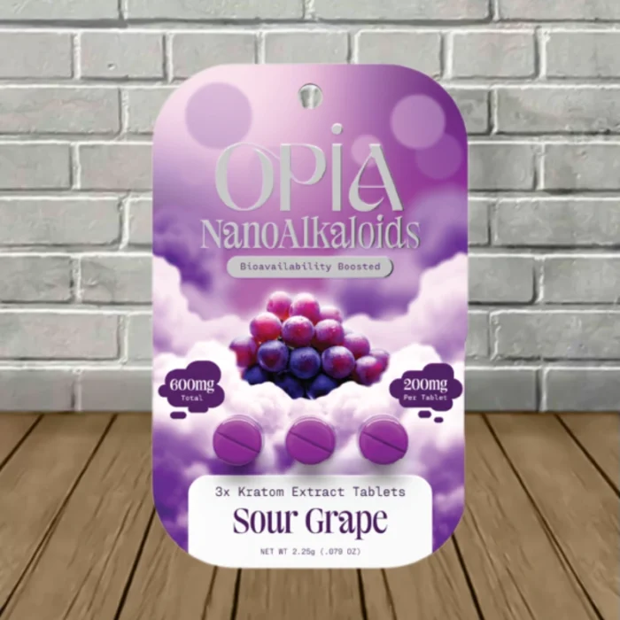 Opia NanoAlkaloids Kratom Extract Tablets 600mg-Sour Grape -- 3ct Blister Pack Opia NanoAlkaloids Kratom Extract Tablets 600mg-Sour Grape -- 3ct Blister Pack