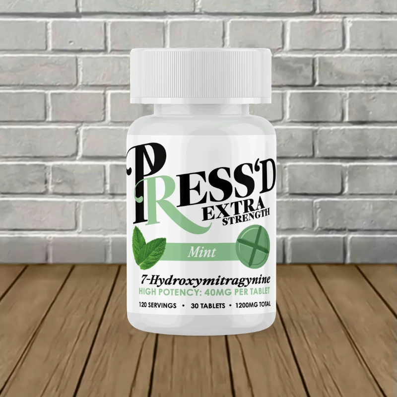 Press'd Extra Strength 7-Hydroxy Tablets 1200mg-Mint -- 30ct Single Jar