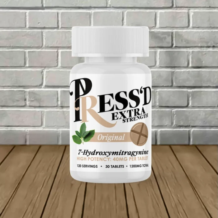 Press'd Extra Strength 7-Hydroxy Tablets 1200mg-Original -- 30ct Single Jar Press'd Extra Strength 7-Hydroxy Tablets 1200mg-Original -- 30ct Single Jar