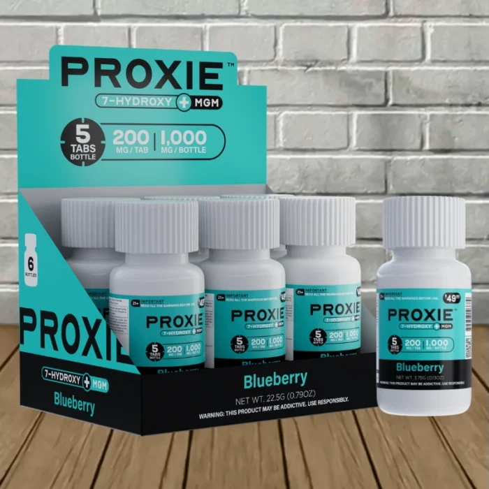 Proxie 7-Hydroxy + MGM 1000mg-Blueberry -- 5ct x 6 = 30 Tablets BULK CASE Proxie 7-Hydroxy + MGM 1000mg-Blueberry -- 5ct x 6 = 30 Tablets BULK CASE