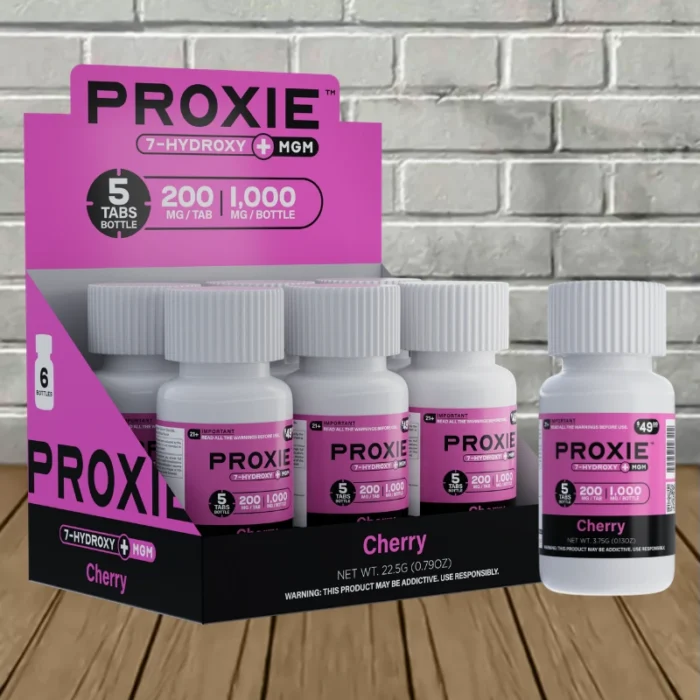 Proxie 7-Hydroxy + MGM 1000mg-Cherry -- 5ct x 6 = 30 Tablets BULK CASE Proxie 7-Hydroxy + MGM 1000mg-Cherry -- 5ct x 6 = 30 Tablets BULK CASE