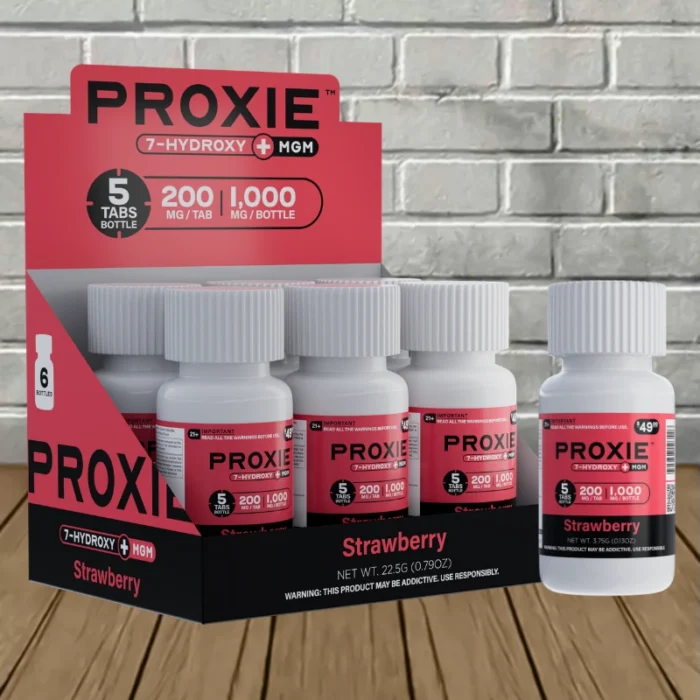 Proxie 7-Hydroxy + MGM 1000mg-Strawberry -- 5ct x 6 = 30 Tablets BULK CASE Proxie 7-Hydroxy + MGM 1000mg-Strawberry -- 5ct x 6 = 30 Tablets BULK CASE