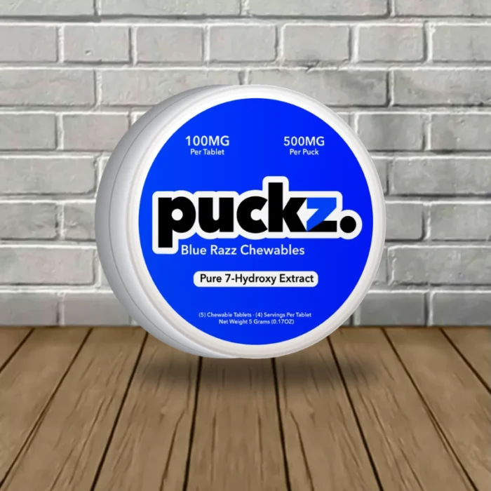 Puckz Pure 7-Hydroxy Extract Tablets 500mg-Blue Razz -- 5ct Pack Puckz Pure 7-Hydroxy Extract Tablets 500mg-Blue Razz -- 5ct Pack