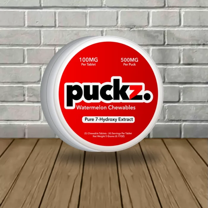 Puckz Pure 7-Hydroxy Extract Tablets 500mg-Watermelon -- 5ct Pack Puckz Pure 7-Hydroxy Extract Tablets 500mg-Watermelon -- 5ct Pack