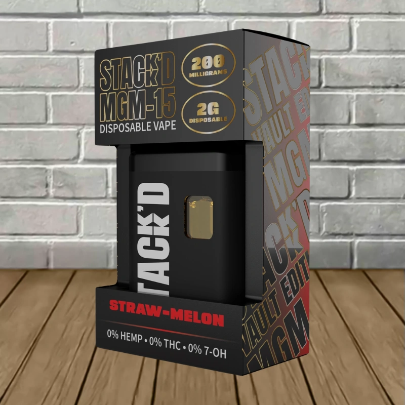 Stack'd MGM-15 Disposable Vape 2g-Straw-Melon -- Single DISPOSABLE