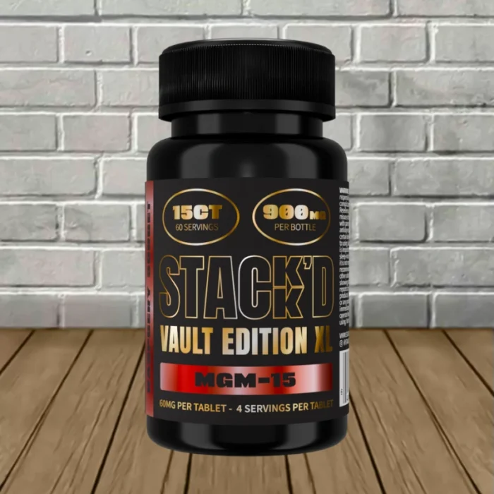 Stack'd Vault Edition XL MGM-15 Tablets 900mg - Raspberry Sorbet -- 15ct Jar Stack'd Vault Edition XL MGM-15 Tablets 900mg - Raspberry Sorbet -- 15ct Jar