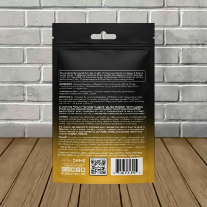 Pure Ohms Black High Potency Blend 875mg-back Pure Ohms Black High Potency Blend 875mg-back